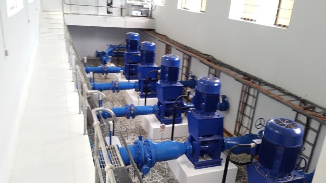 Treated water pumping station